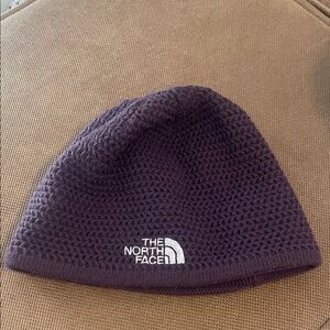 The North Face Dark Purple cableknit Beanie
